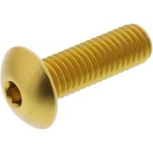 Oval screw JMP Bolt M8x1.25 mm 25 mm aluminum gold