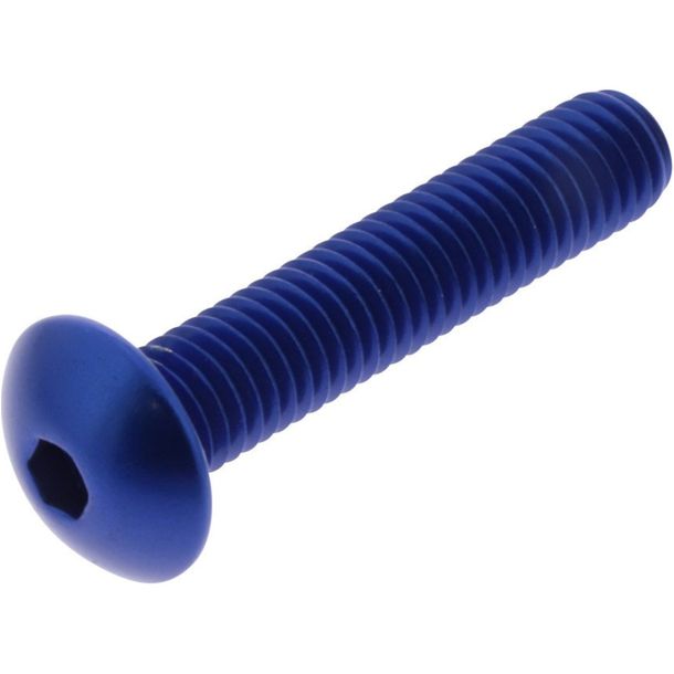 Tornillo ovalado JMP Bolt M8x1.25mm 40mm aluminio azul