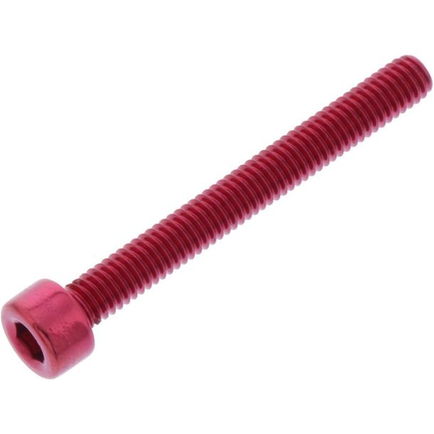 Vis cylindrique JMP Bolt M4x0.7mm 35mm aluminium rouge