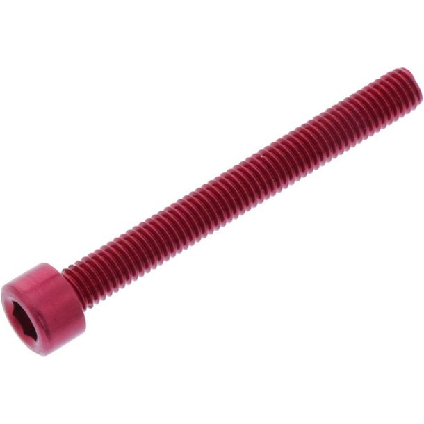 Vis cylindrique JMP M5x0,8 mm 45mm aluminium rouge