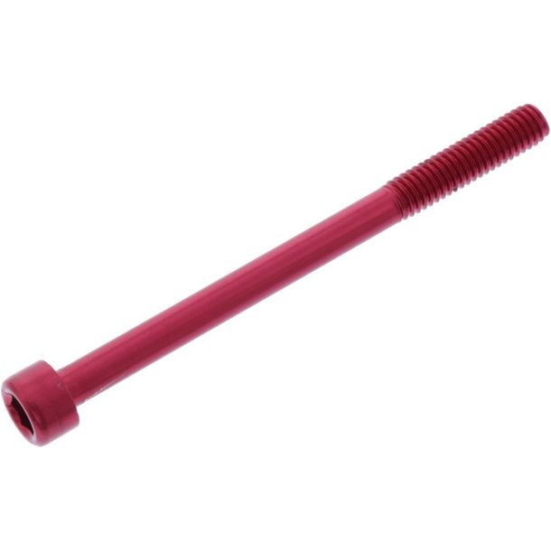 Vis cylindrique JMP Bolt M6x1.00mm 75mm aluminium rouge