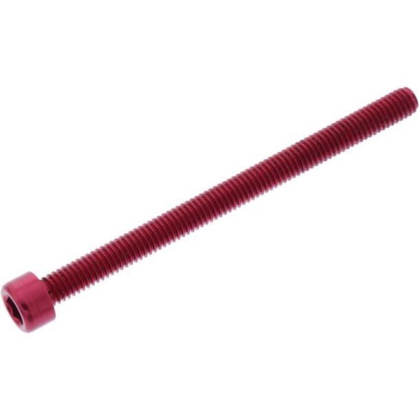 Zylinderschraube JMP Bolt M6x1,00mm 80mm Aluminium rot