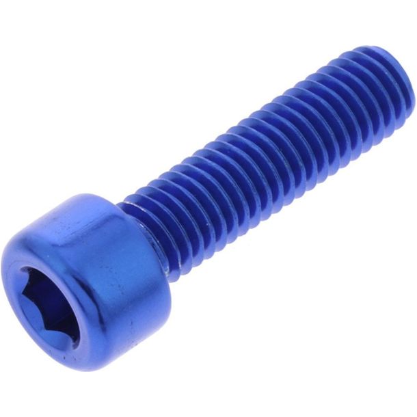 Tornillo cilíndrico JMP Bolt M8x1.25mm 30mm aluminio azul