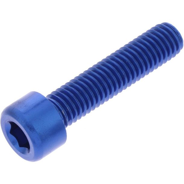 Vis cylindrique JMP Bolt M8x1,25mm 35mm aluminium bleu