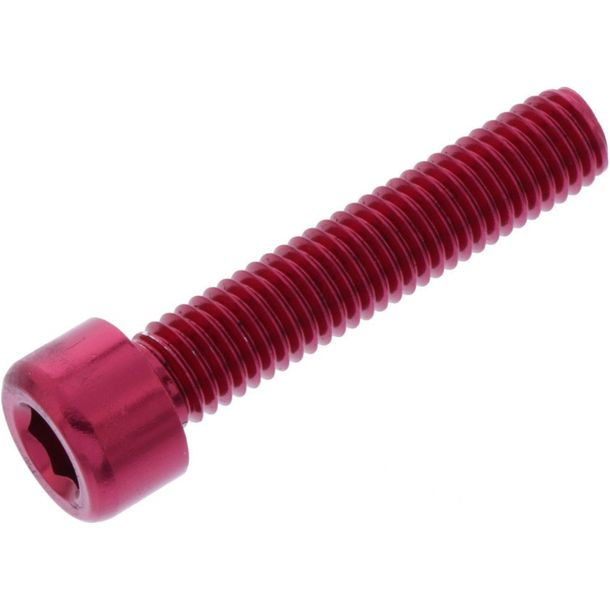 Zylinderschraube JMP Bolt M8x1,25mm 40mm Aluminium rot