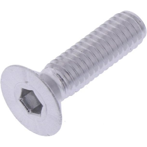 Countersunk screw JMP Bolt M4x0.7mm 15mm aluminum silver