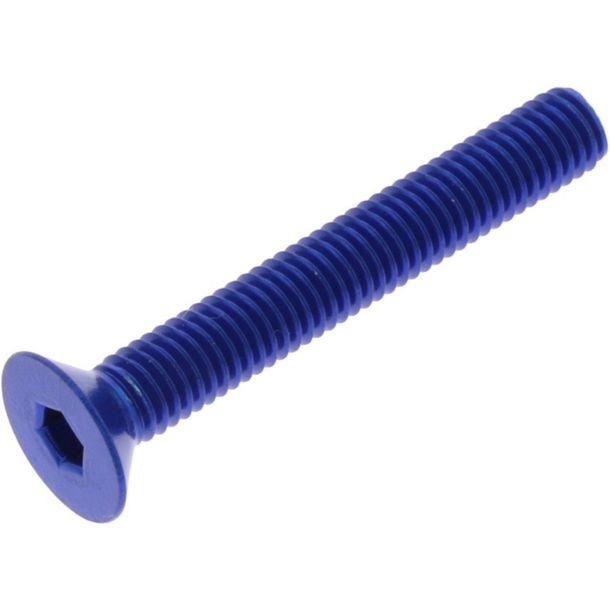 Senkschraube JMP Bolt M5x0,8mm 35mm Aluminium blau