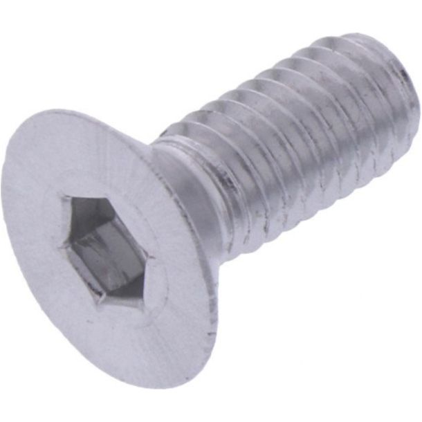 Tornillo avellanado JMP Bolt M6x1.00mm 15mm aluminio plateado