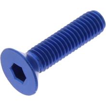 Senkschraube JMP Bolt M6x1,00mm 25mm Aluminium blau