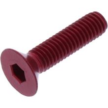 Senkschraube JMP Bolt M6x1,00mm 25mm Aluminium rot