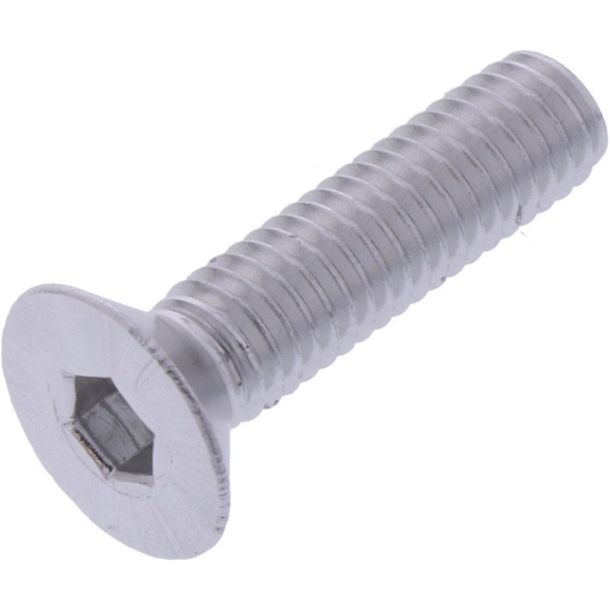 Countersunk screw JMP Bolt M6x1.00mm 25mm aluminum silver