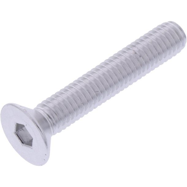 Tornillo avellanado JMP Bolt M6x1.00mm 35mm aluminio plateado