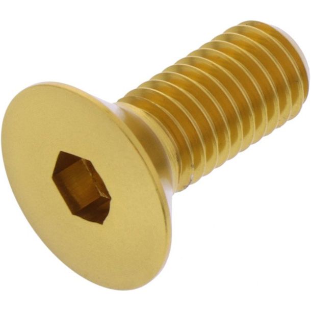 Tornillo avellanado JMP Bolt M8 x 1,25 mm 20 mm aluminio dorado