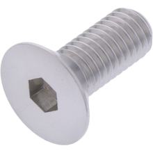 Parafuso de cabeça escareada JMP Bolt M8x1,25mm 20mm alumínio prata