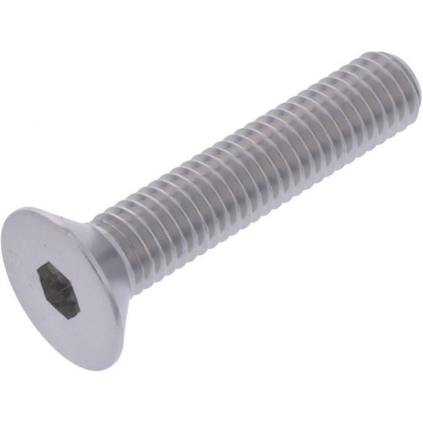 Countersunk screw JMP Bolt M8x1.25mm 40mm aluminum silver