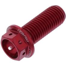 Bullone a 6 lati JMP M10x1,25 mm 25 mm in alluminio rosso racing