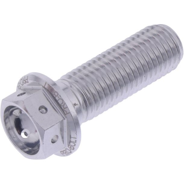 Bullone a 6 lati JMP M10x1,25 mm 30 mm in alluminio da corsa argento