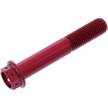 Bullone a 6 lati JMP M10x1,25 mm 60 mm in alluminio rosso da corsa