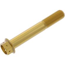 Bullone a 6 facce JMP, M10 x 1,25 mm, 65 mm, in alluminio, colore: oro