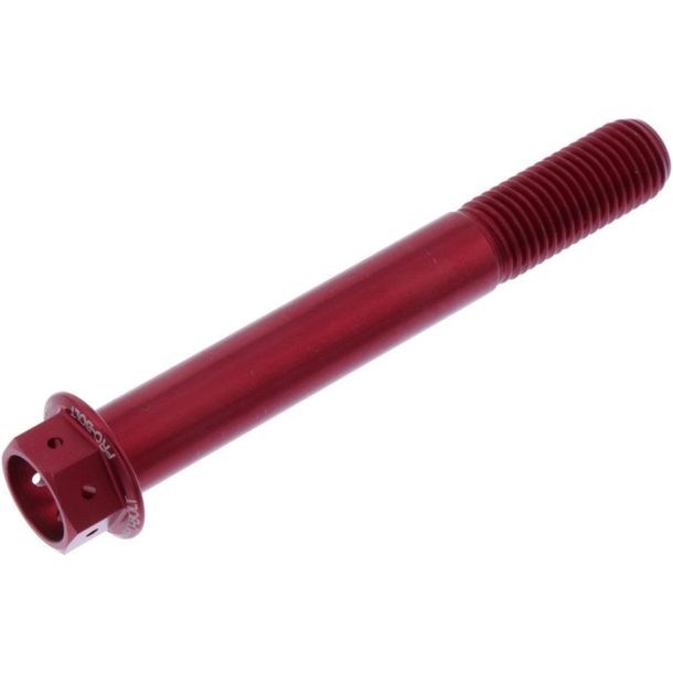 Schraube JMP 6 Kant  Bolt M10x1,25mm 75mm Aluminium Racing rot