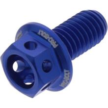 Schraube JMP 6 Kant  Bolt M5x0,8mm 10mm Aluminium Racing blau