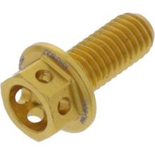 Schraube JMP 6 Kant  Bolt M5x0,8mm 12mm Aluminium Racing gold