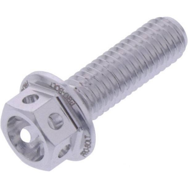 Schraube JMP 6 Kant  Bolt M5x0,8mm 16mm Aluminium Racing silber