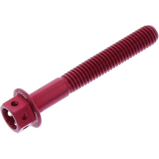Schraube JMP 6 Kant  Bolt M5x0,8mm 35mm Aluminium Racing rot