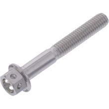 Boulon à 6 faces JMP M5x0,8 mm 35 mm en aluminium argenté de course
