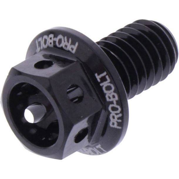 Tornillo JMP de 6 caras M6x1,00mm de 10 mm de aluminio de carreras negro