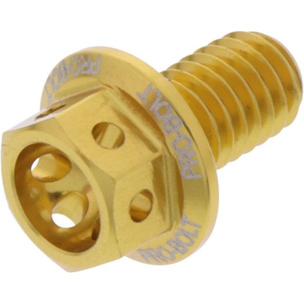 JMP 6-sided bolt M6x1.00mm 10mm aluminum racing gold