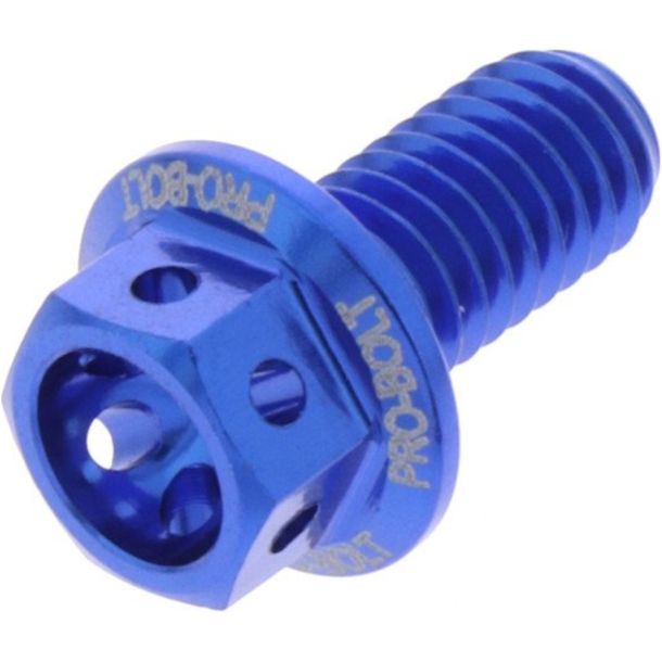 JMP 6-sided bolt M6x1.00mm 12mm aluminum racing blue