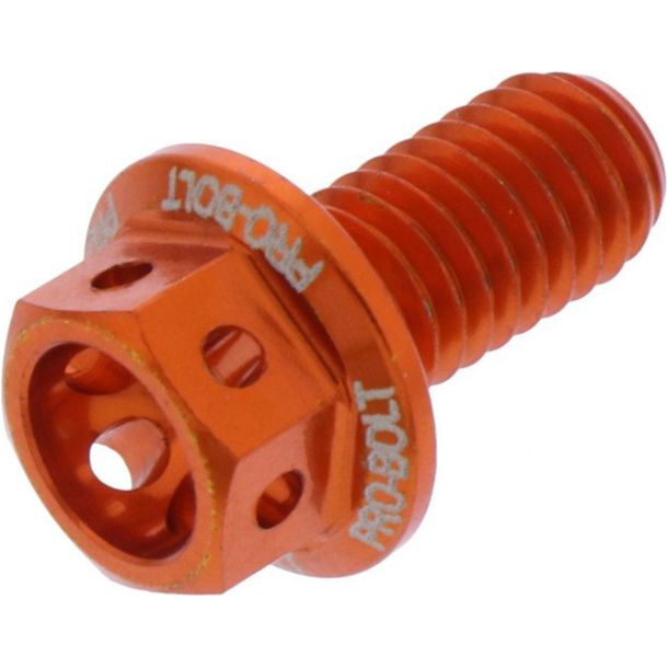 Schraube JMP 6 Kant  Bolt M6x1,00mm 12mm Aluminium Racing orange