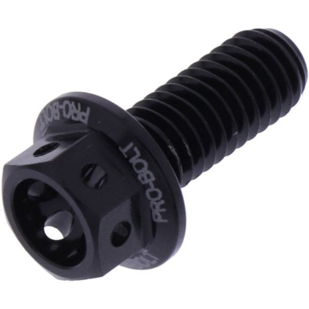 Boulon à 6 faces JMP M6x1,00mm 15mm aluminium racing noir
