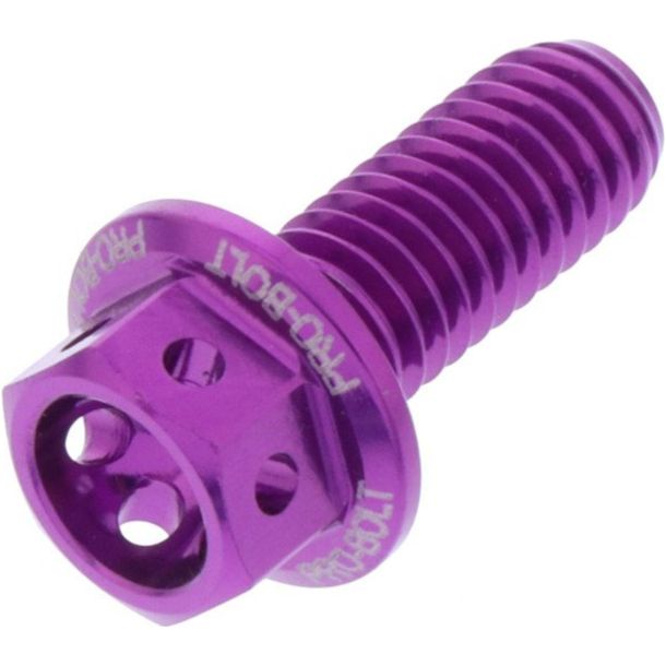 Schraube JMP 6 Kant  Bolt M6x1,00mm 15mm Aluminium Racing violett