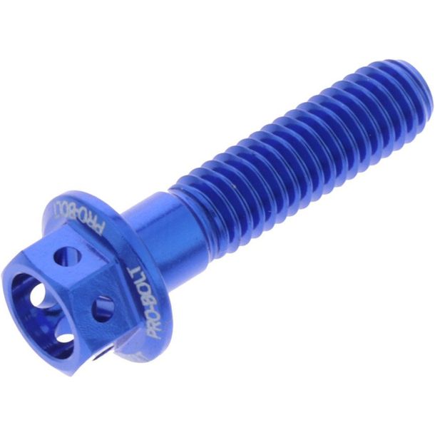 Schraube JMP 6 Kant  Bolt M6x1,00mm 25mm Aluminium Racing blau