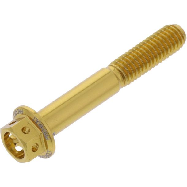 JMP 6-sided bolt M6x1.00 mm 40 mm aluminum racing gold
