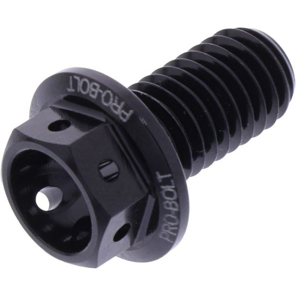 Schraube JMP 6 Kant  Bolt M8x1,25mm 15mm Aluminium Racing schwarz