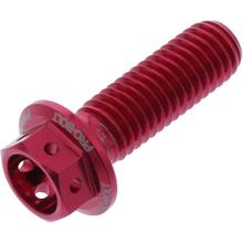 Schraube JMP 6 Kant  Bolt M8x1,25mm 25mm Aluminium Racing rot