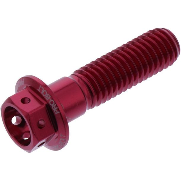 Boulon à 6 bords JMP M8 x 1,25 mm 30 mm en aluminium rouge course pour Aprilia SR R LC Street WWW AC Leonardo Factory Stealth Area 51 Euro4 Sonic Habana Rally
