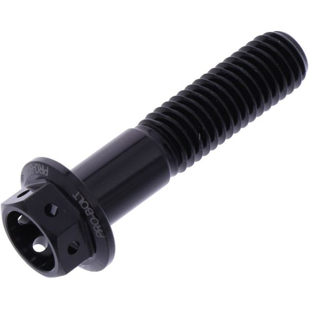 JMP 6-point bolt M8x1.25 mm 35 mm aluminum racing black for Yamaha WR R/X 125 cc year 2009 - 2017
