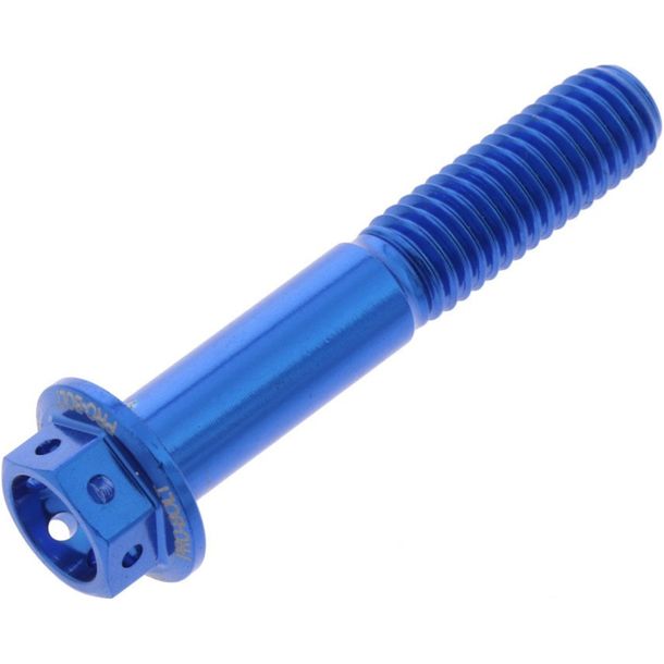 Schraube JMP 6 Kant  Bolt M8x1,25mm 45mm Aluminium Racing blau