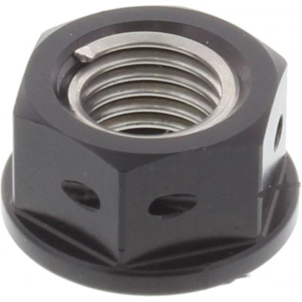 Mutter Kettenrad JMP Bolt M10x1,25mm Aluminium Racing schwarz für Suzuki GSX 12 FA F / GSF Bandit SA N S 50 / 80 / 90 / 110 / 125 / 150 / 160 / 185 /