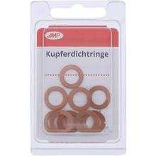 Koperen afdichtring JMP massief 8x14x1mm 10 stuks voor Hyosung SB Cab , KTM SX LC Pro-Junior / Pro-Senior Mini Adventure Junior Senior SXR 50 ccm