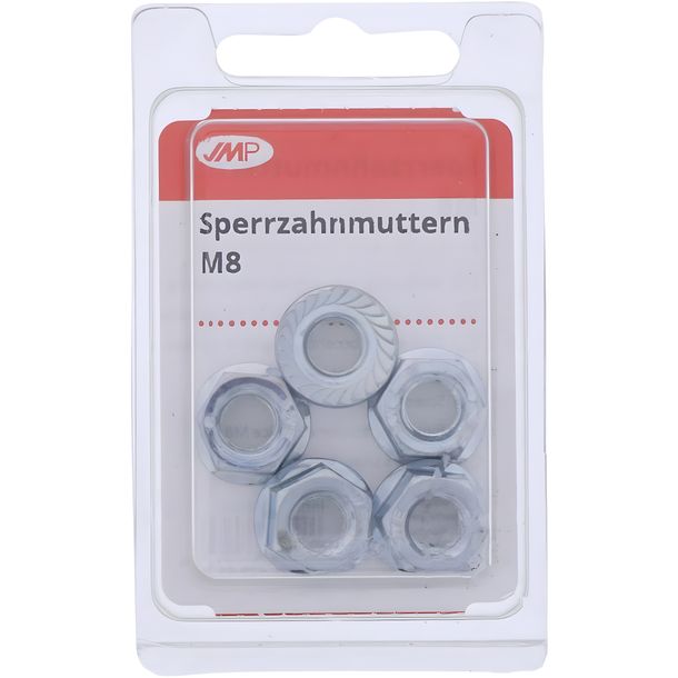 Mutter JMP Sperrzahnmutter verzinkt M8 5 Stück