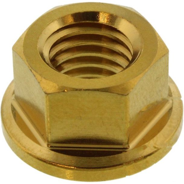 Mutter Kettenrad JMP Bolt M10x1,50mm Edelstahl V4A gold für Aprilia Tuono 1100 V4 RR RSV R / APRC Mille RSV4 Factory Mana SL Shiver ABS GT Pegaso SMV