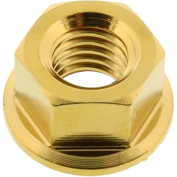 Mutter Kettenrad JMP Bolt M8x1,25mm Edelstahl V4A gold für KTM Duke LC4 64 Adventure R SMC 69 ABS 0 / 50 / 60 / 65 / 70 / 80 / 85 / 90 / 100 / 110 / 125