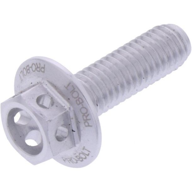 Schraube JMP 6 Kant  Bolt M5x0,8mm 16mm Aluminium Racing silber