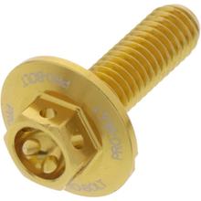 Schraube JMP 6 Kant  Bolt M6x1,00mm 20mm Aluminium Racing gold