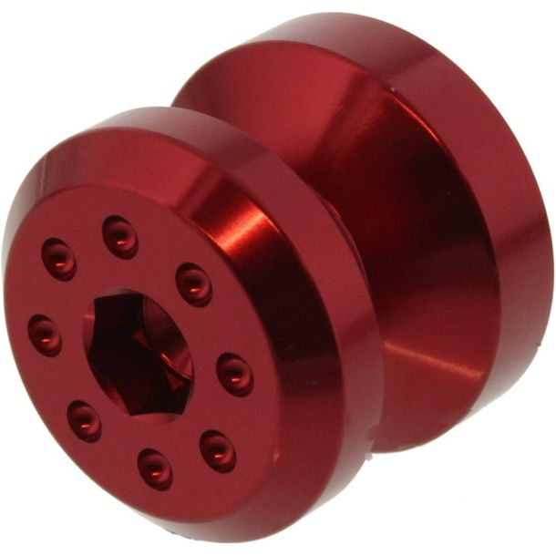 Aufnahmehülse JMP Bolt M8 Aluminium rot für Suzuki GSF Bandit SA , Kawasaki ZX-6R GSX R 600 / 636 / 650 / 675 / 749 / 750 / 765 / 800 / 954 / 999 / 1000